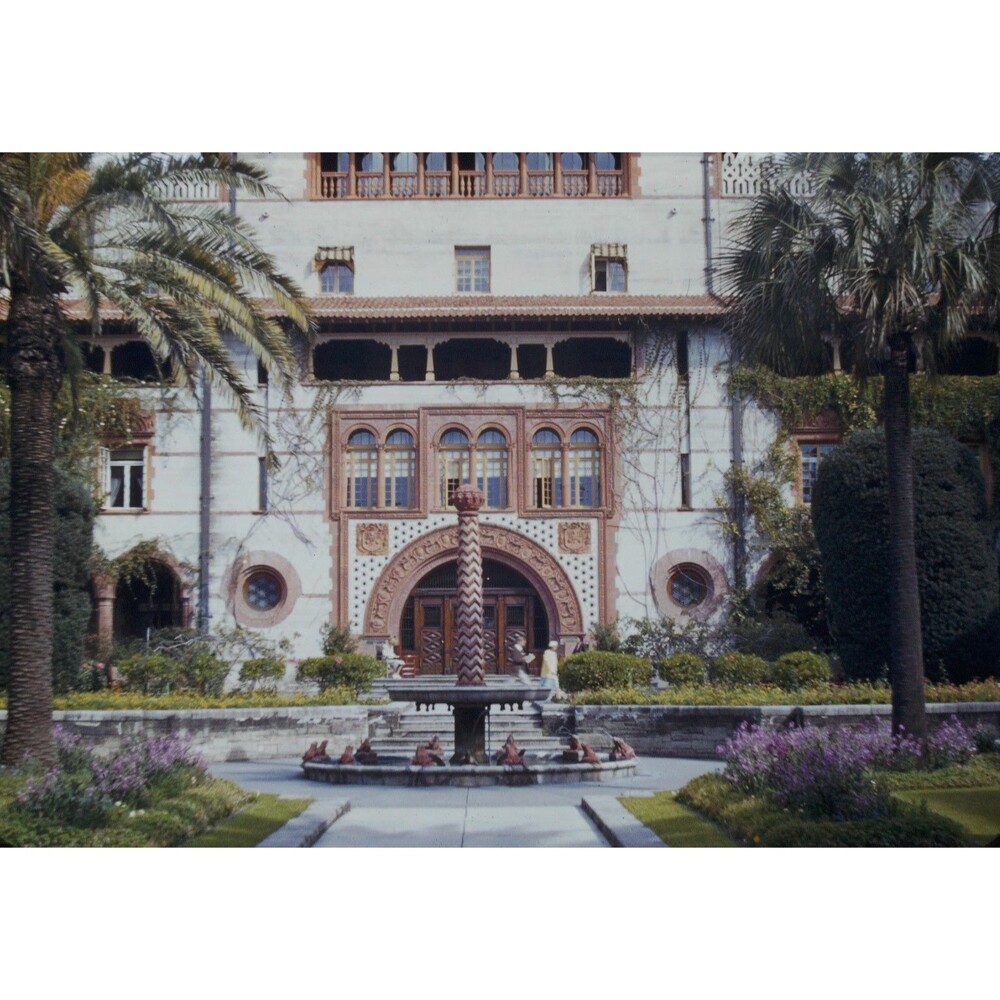 Kodak Slide 1950s Red Border Kodachrome Hotel Ponce de Leon, St Augustine FL 3